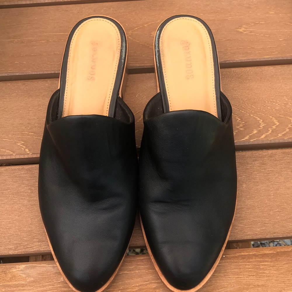 Black Soludos Mules mules, size 9